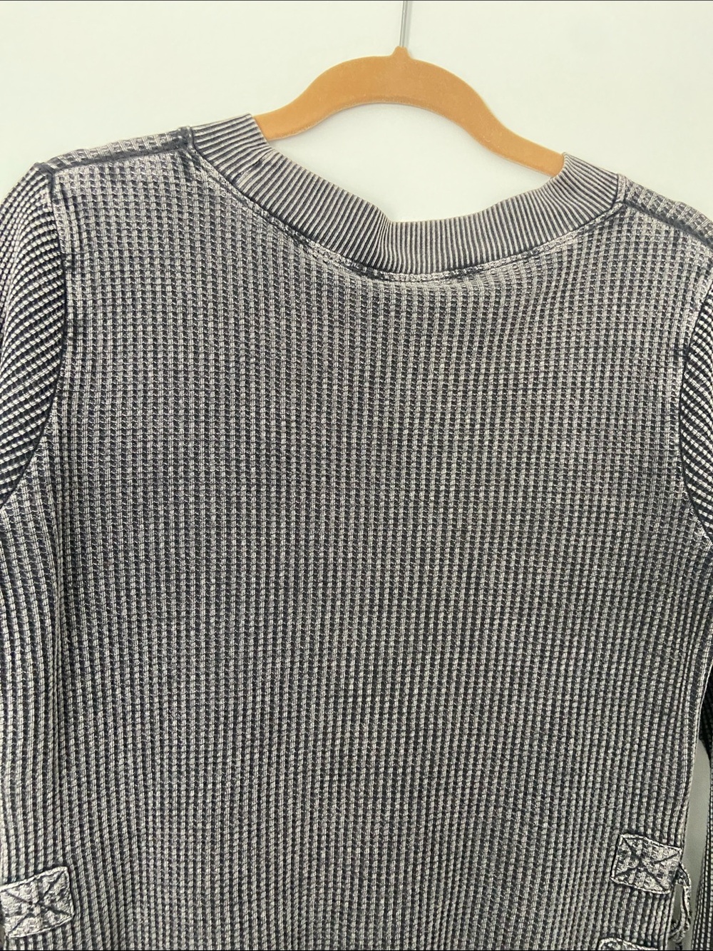 Free People Waffle Knit Long Sleeve Top - Picture 9 of 9